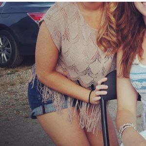 Fringe crop top